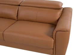 Divano 3 posti NARWIK Pelle naturale Marrone dorato