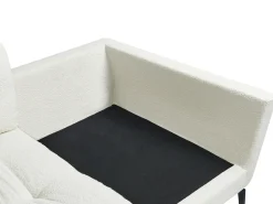 Divano 4 posti NENOLA Bouclé Bianco sporco