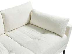 Divano 4 posti NENOLA Bouclé Bianco sporco
