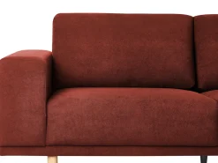 Divano 3 posti NIVALA Tessuto Rosso