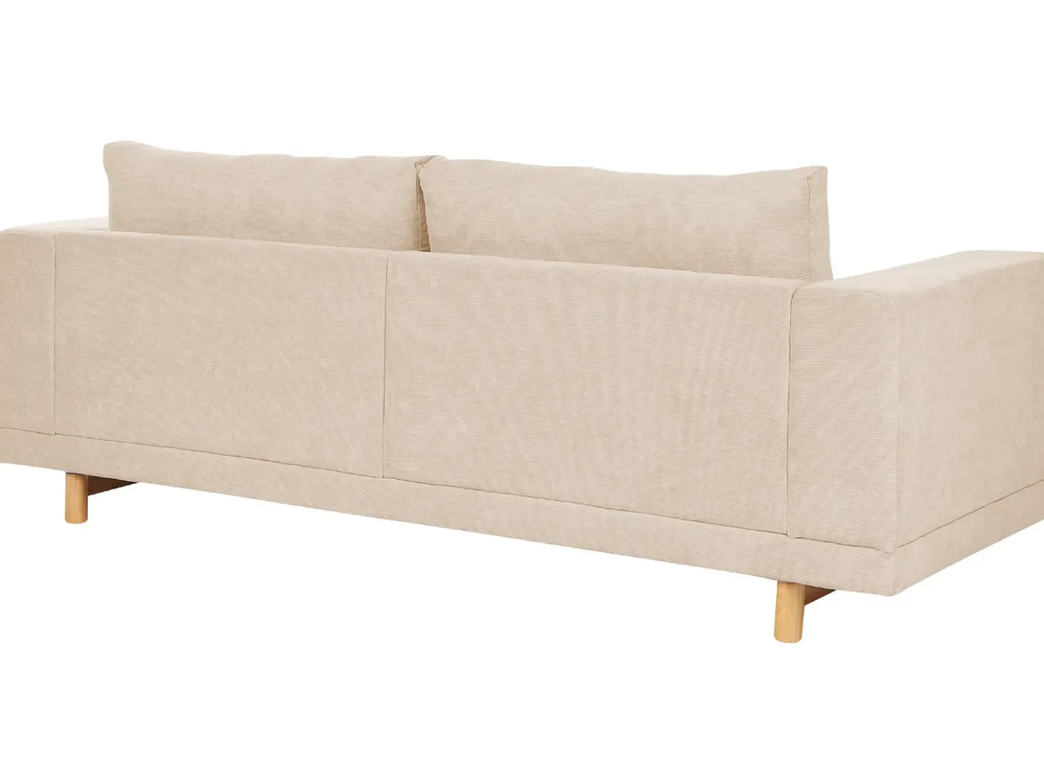 Divano 3 posti NIVALA Velluto a coste Beige