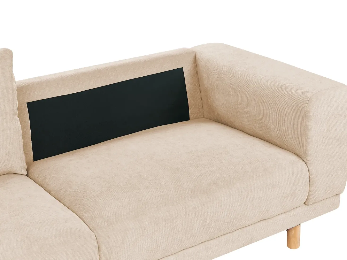 Divano 3 posti NIVALA Velluto a coste Beige