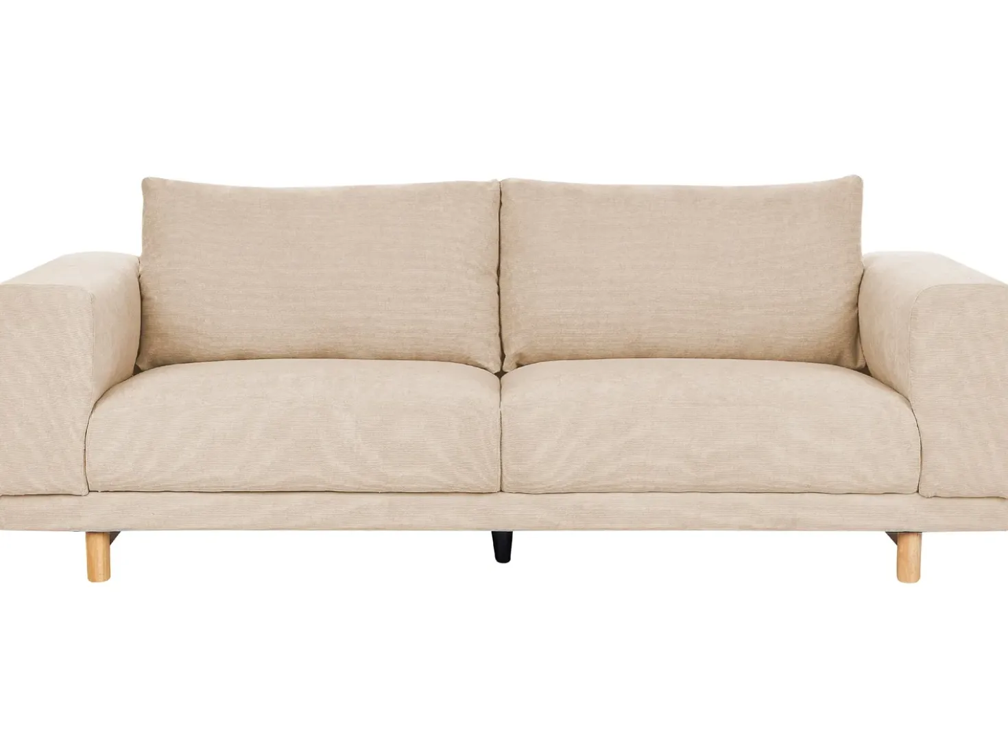 Divano 3 posti NIVALA Velluto a coste Beige