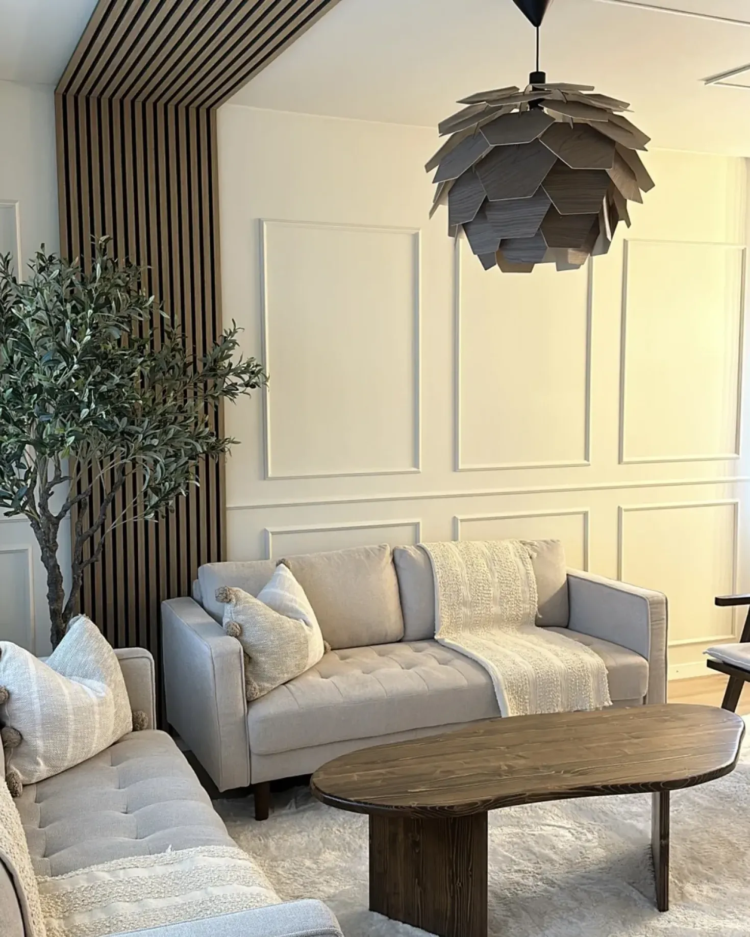 Divano 3 posti NURMO Tessuto Beige chiaro