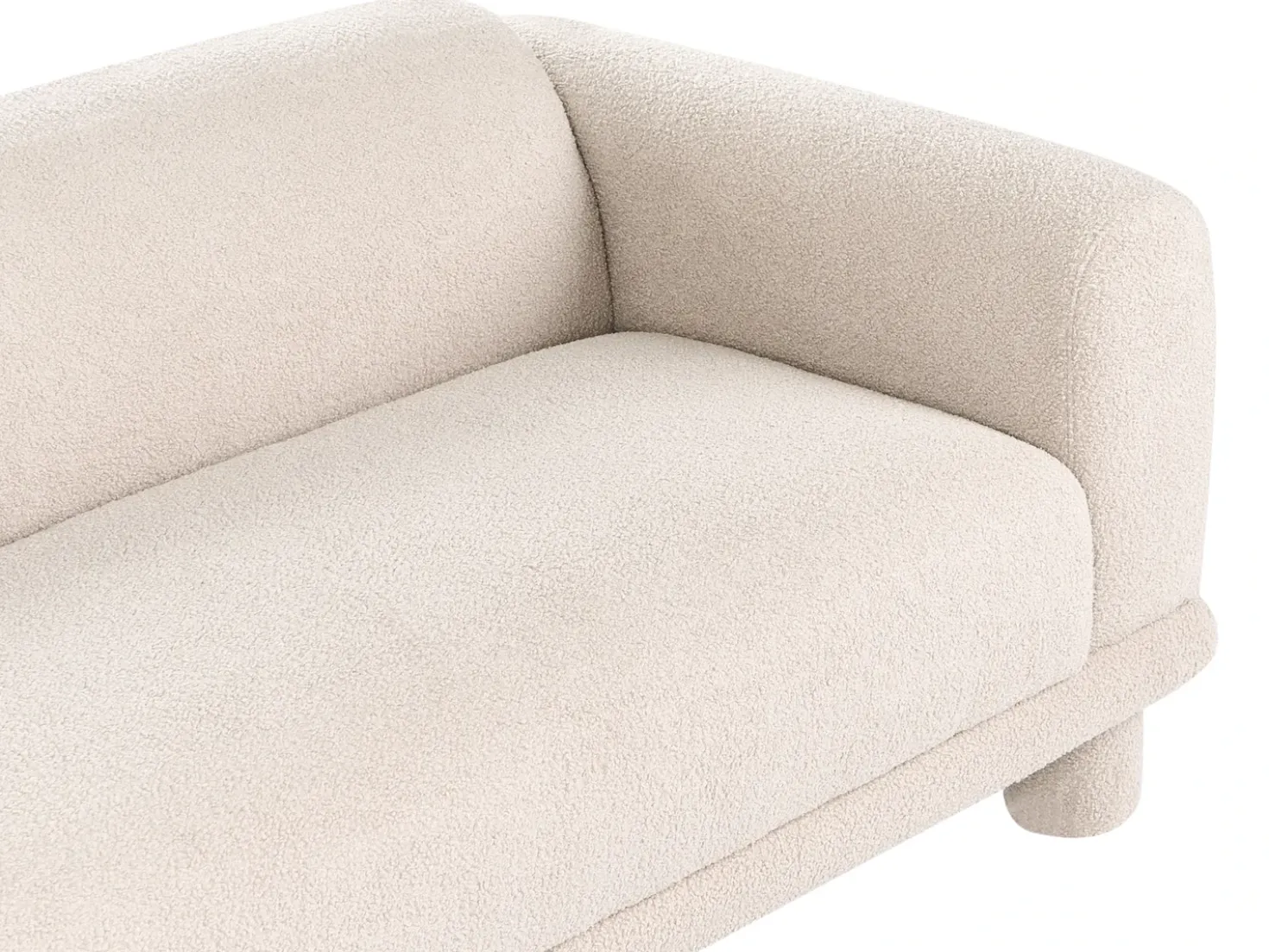 Divano 3 posti PORI Bouclé Beige