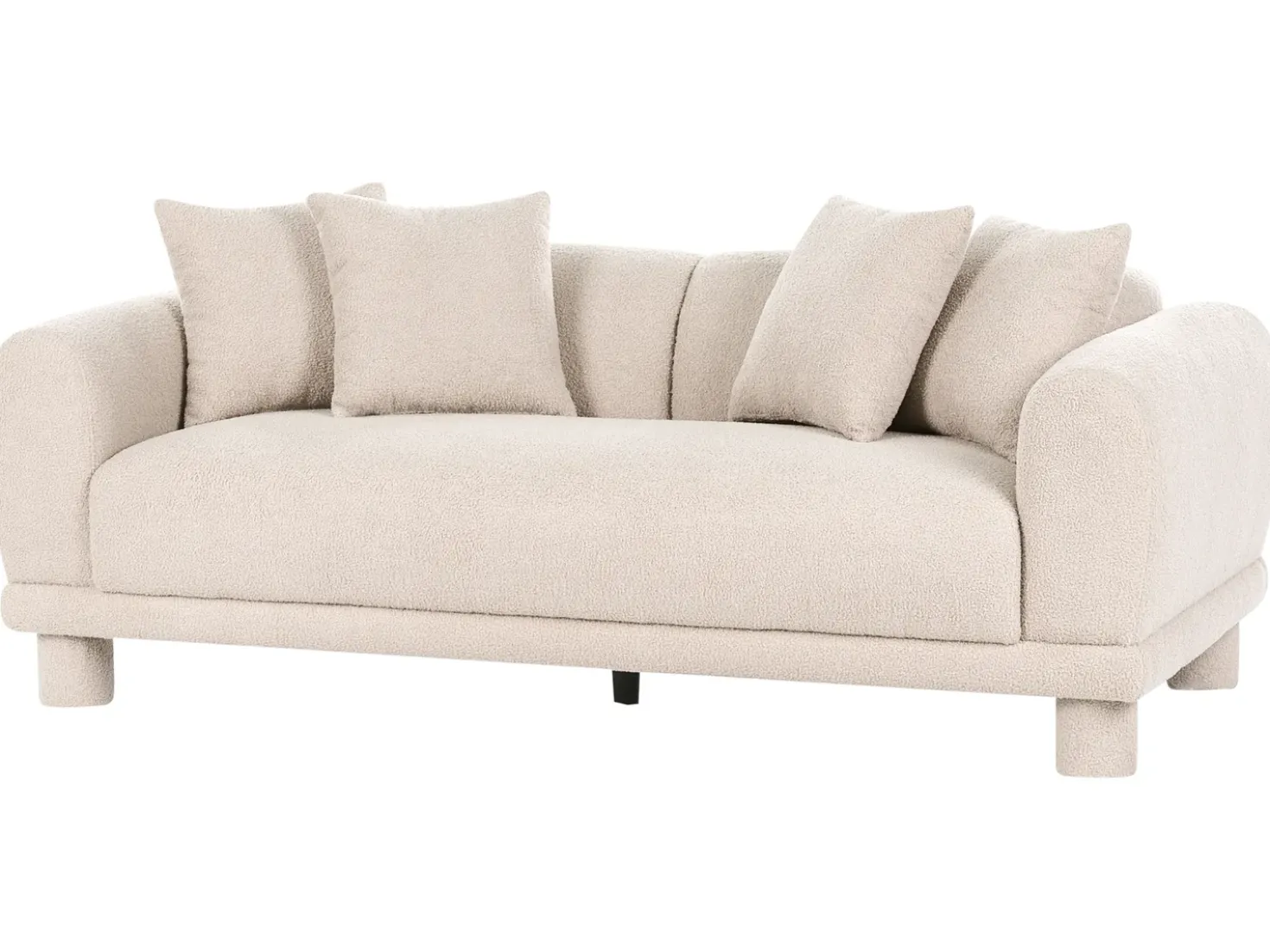 Divano 3 posti PORI Bouclé Beige