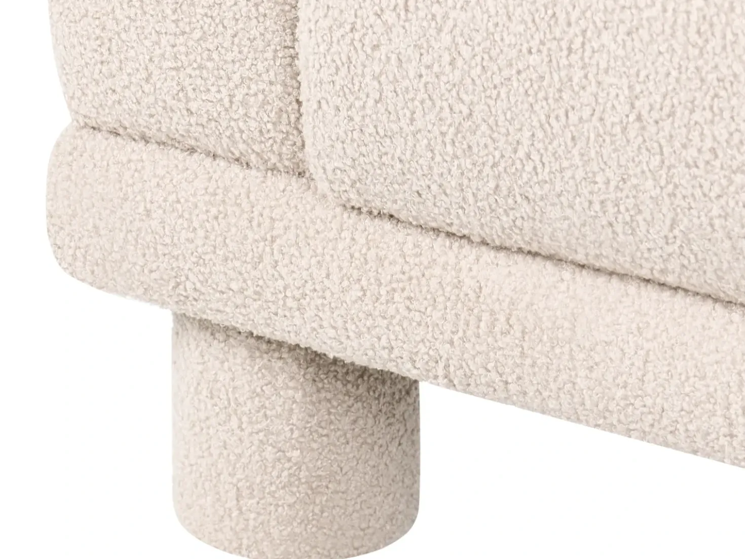 Divano 3 posti PORI Bouclé Beige