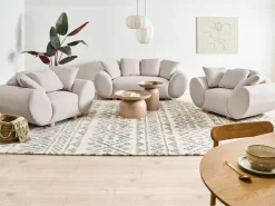 Divano 2 posti RINGEL Tessuto Beige chiaro
