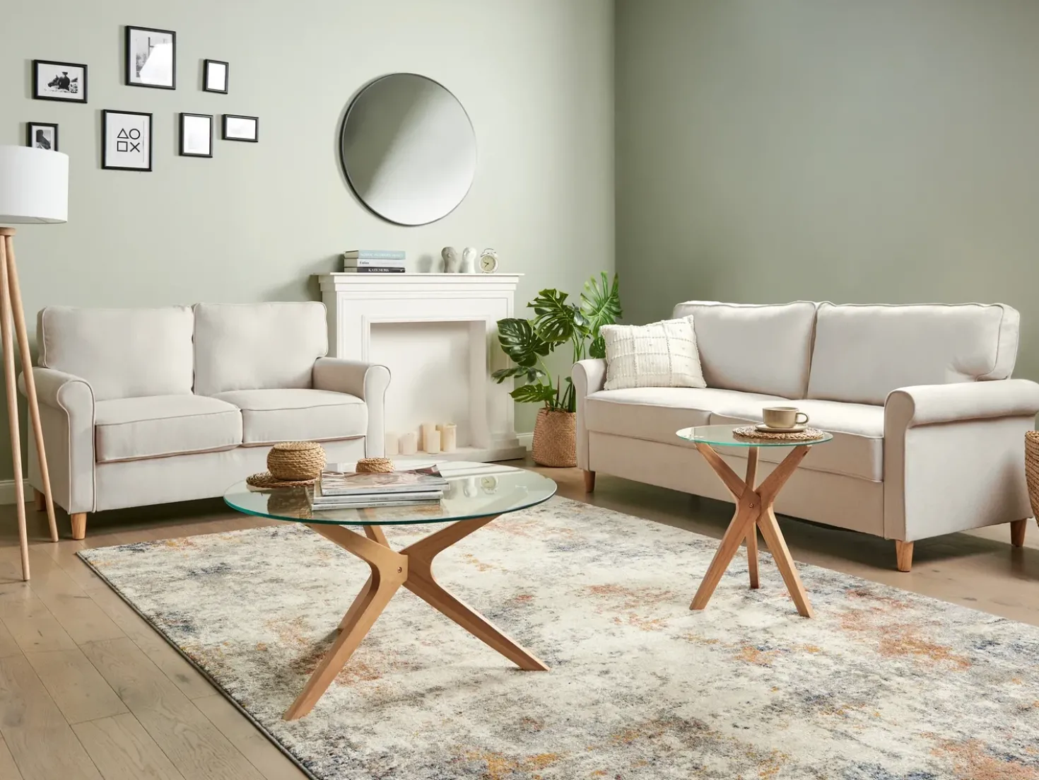 Divano 3 posti RONNEBY Tessuto Beige
