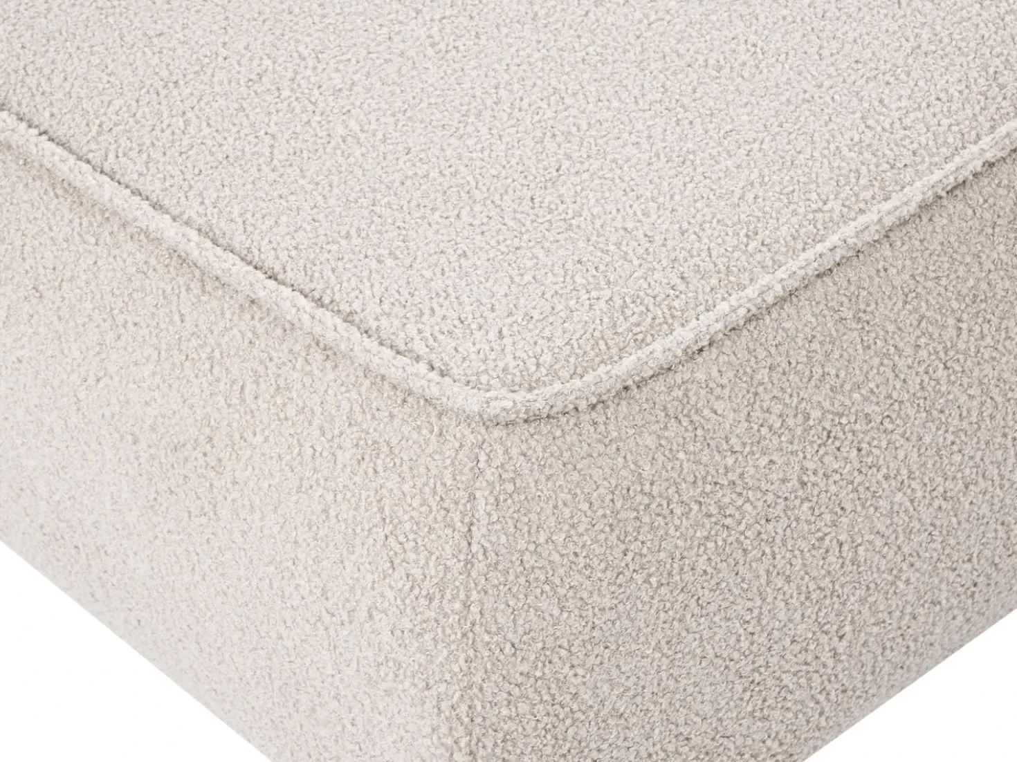 Divano 3 posti SALLA Bouclé Beige con ottomana