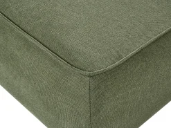 Divano 3 posti SALLA Tessuto Verde con ottomana