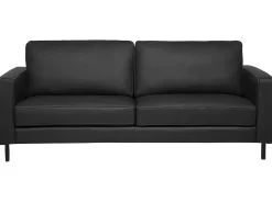 Divano 3 posti SAVALEN Pelle naturale Nero