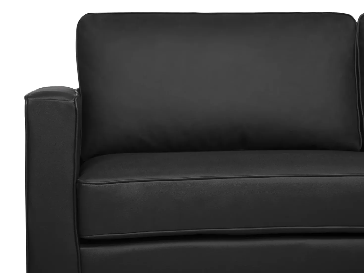 Divano 3 posti SAVALEN Pelle naturale Nero