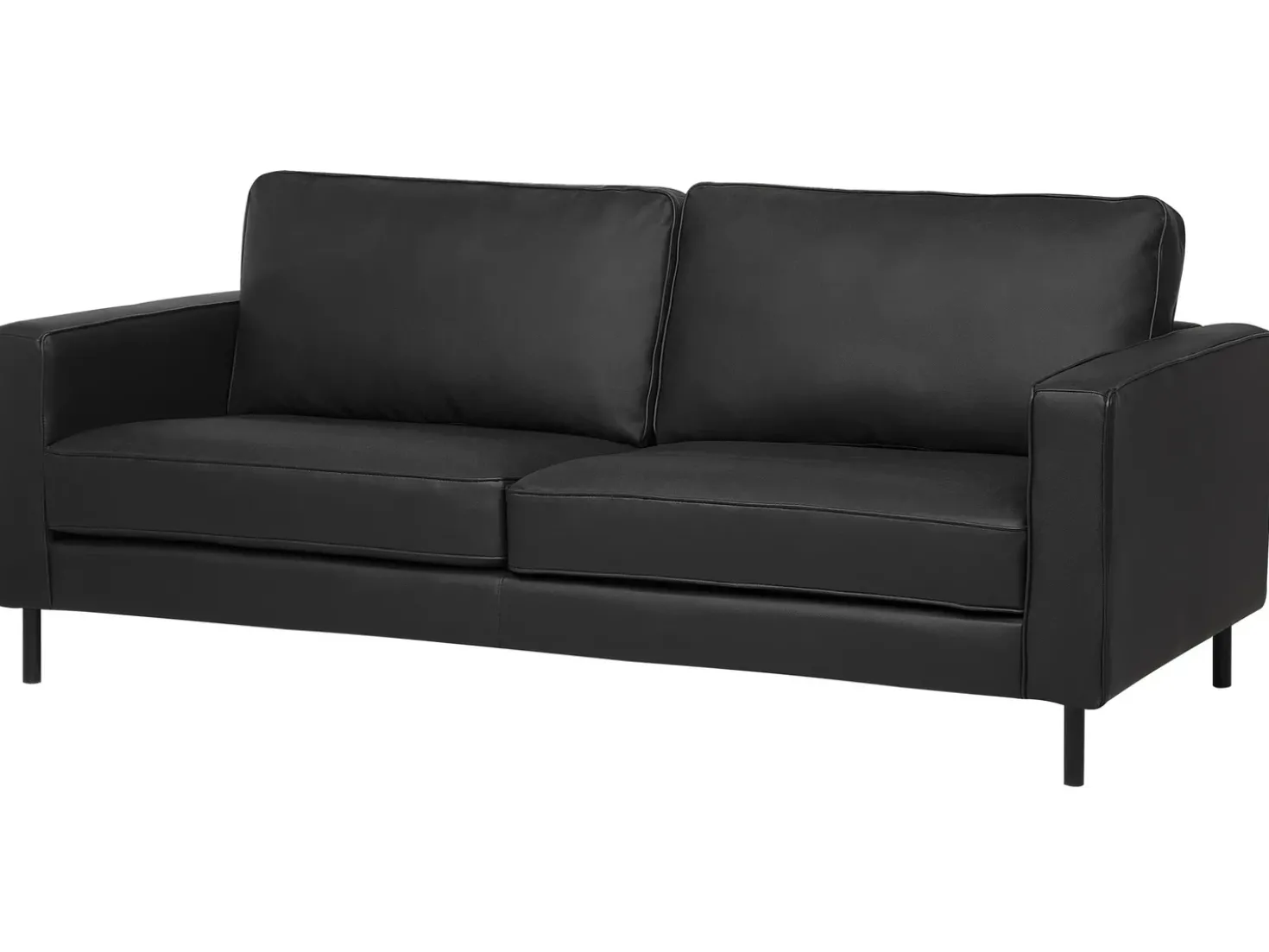 Divano 3 posti SAVALEN Pelle naturale Nero