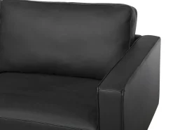 Divano 3 posti SAVALEN Pelle naturale Nero