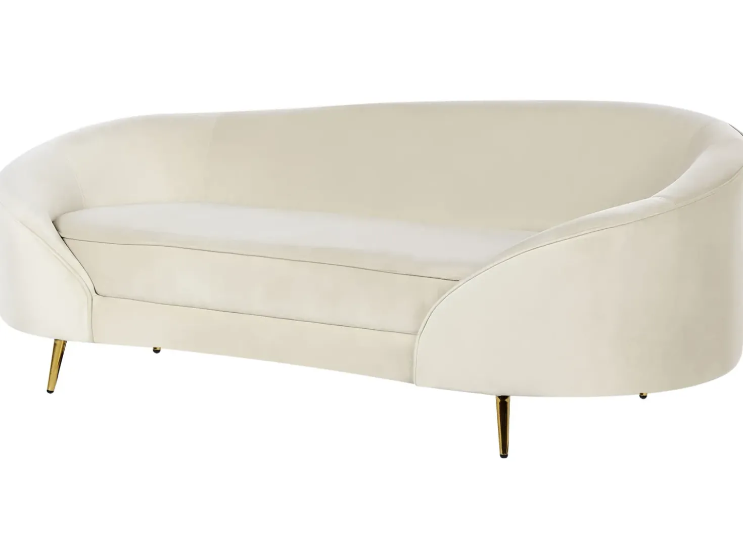 Divano 2 posti SAVAR Velluto Beige chiaro