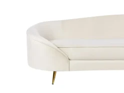 Divano 2 posti SAVAR Velluto Beige chiaro
