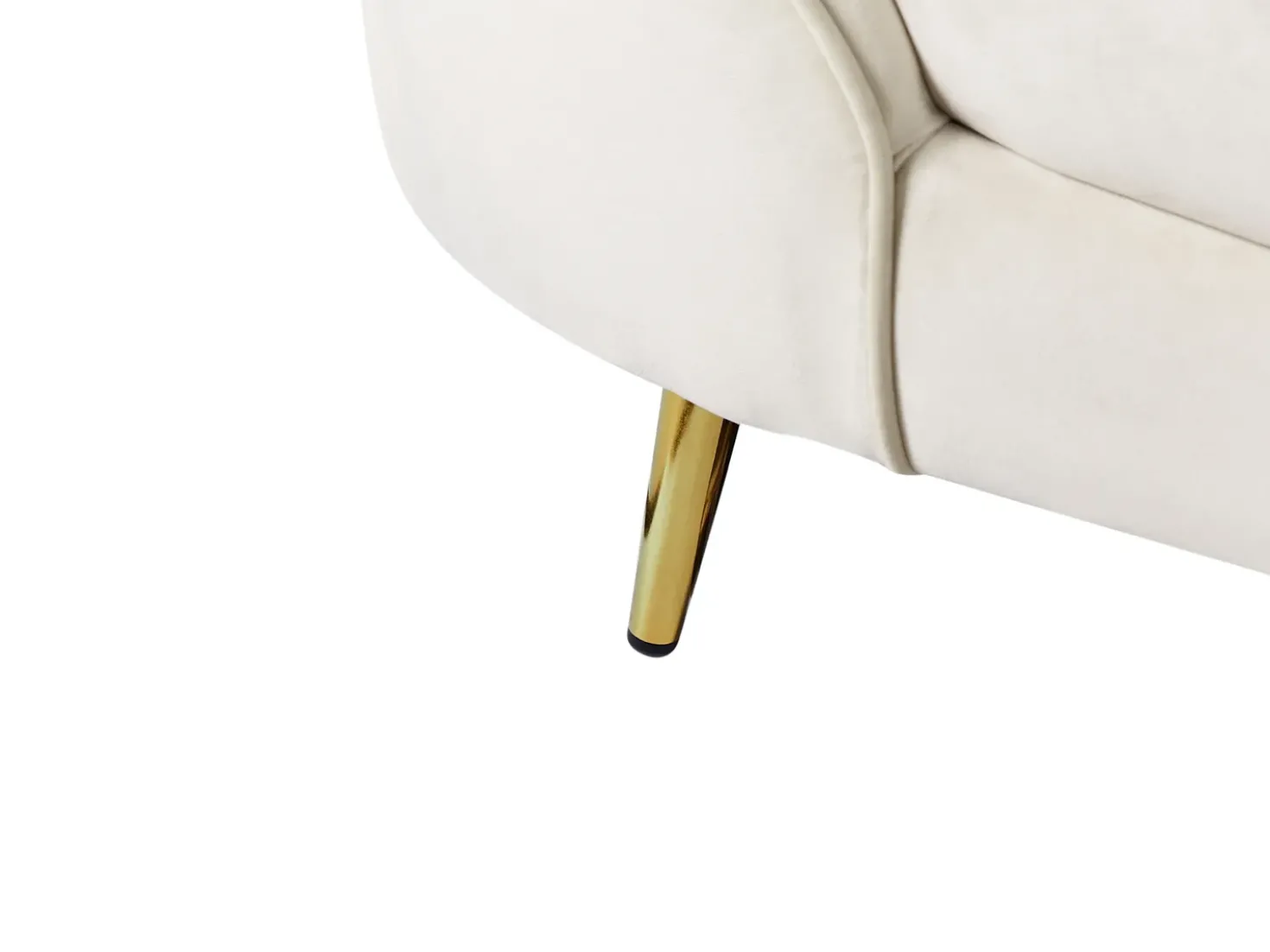 Divano 2 posti SAVAR Velluto Beige chiaro