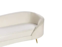 Divano 2 posti SAVAR Velluto Beige chiaro