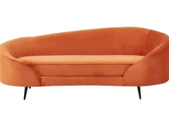 Divano 2 posti SAVAR Velluto Arancione