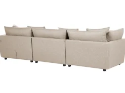 Divano 3 posti SIGTUNA Tessuto Beige con ottomana