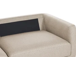 Divano 3 posti SIGTUNA Tessuto Beige con ottomana