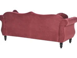 Divano 3 posti SKIEN Velluto Rosso scuro