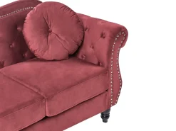 Divano 3 posti SKIEN Velluto Rosso scuro