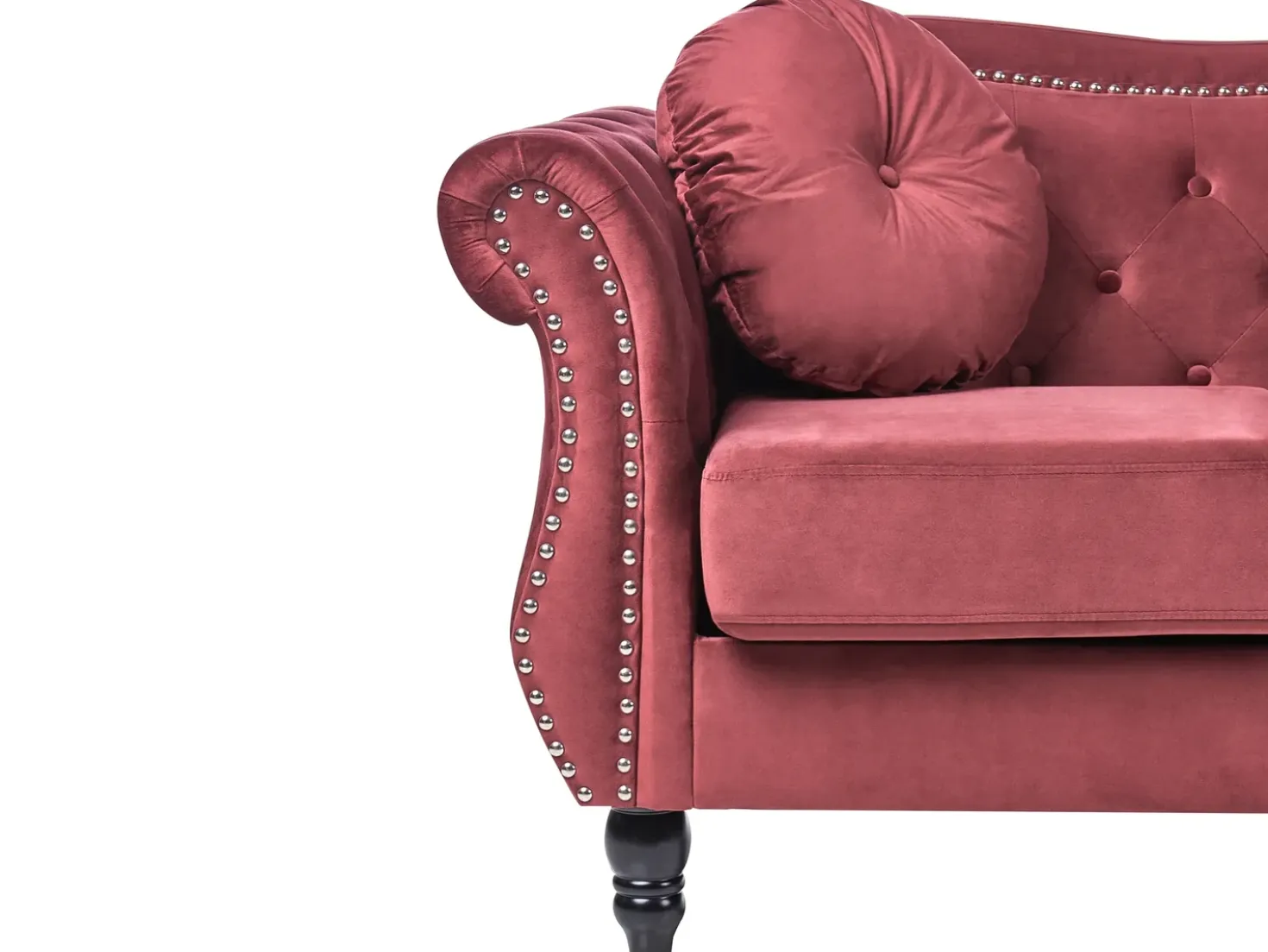 Divano 3 posti SKIEN Velluto Rosso scuro