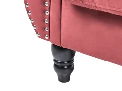 Divano 2 posti SKIEN Velluto Rosso scuro