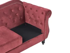Divano 2 posti SKIEN Velluto Rosso scuro