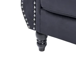 Divano 3 posti SKIEN Velluto Nero
