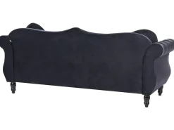 Divano 3 posti SKIEN Velluto Nero