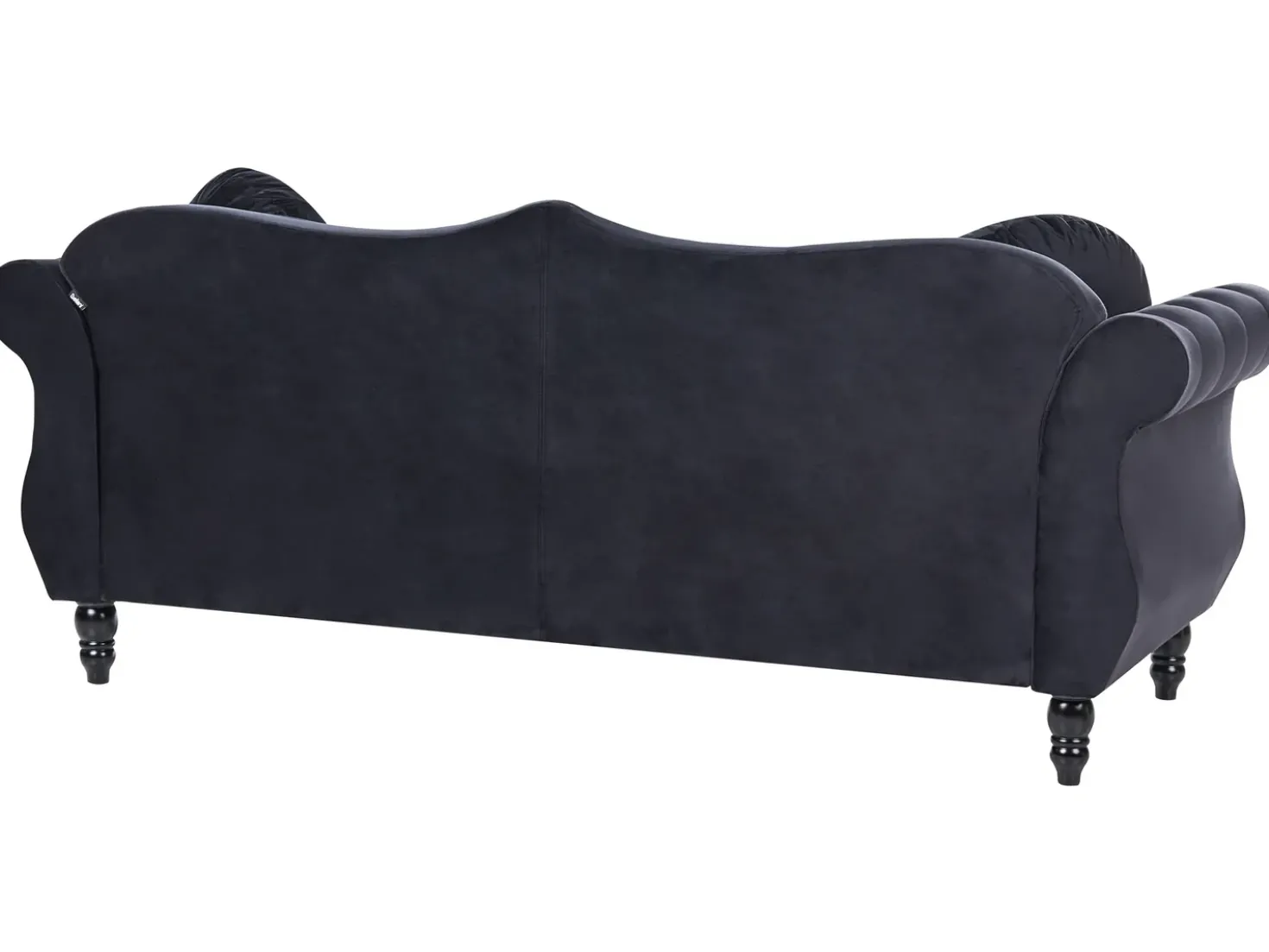 Divano 3 posti SKIEN Velluto Nero