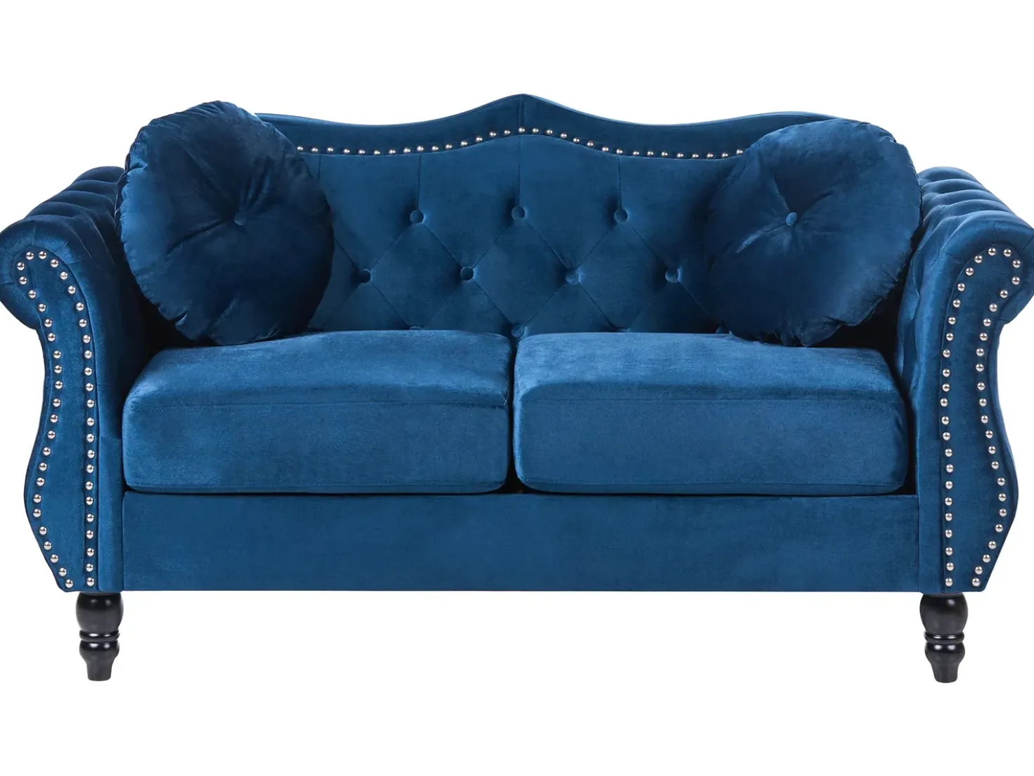 Divano 2 posti SKIEN Velluto Blu marino