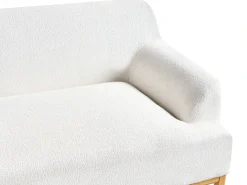 Divano 3 posti SOSJO Bouclé Bianco sporco