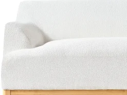 Divano 3 posti SOSJO Bouclé Bianco sporco