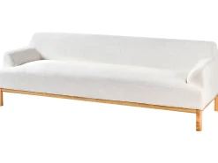 Divano 3 posti SOSJO Bouclé Bianco sporco