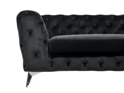 Divano 3 posti SOTRA Velluto Nero