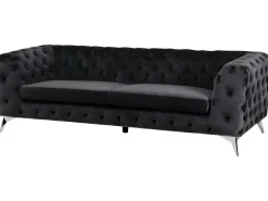 Divano 3 posti SOTRA Velluto Nero