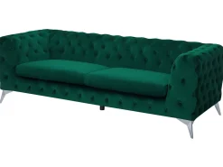 Divano 3 posti SOTRA Velluto Verde smeraldo