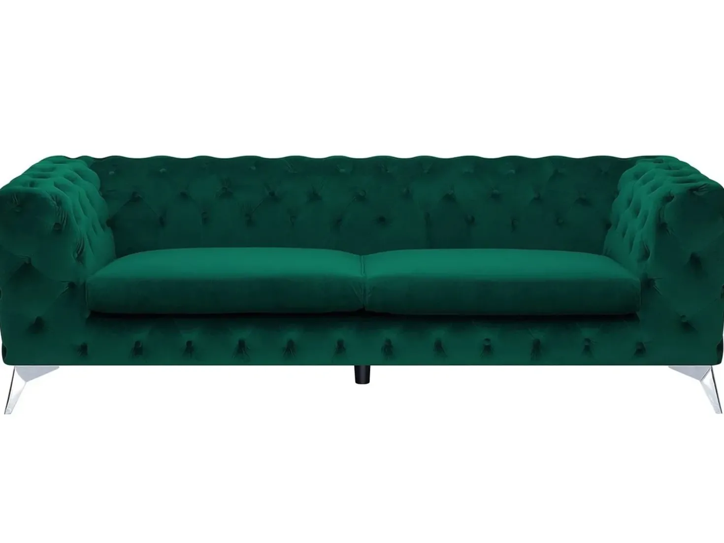 Divano 3 posti SOTRA Velluto Verde smeraldo