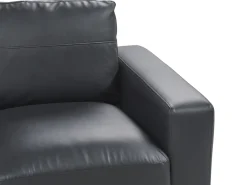Divano 3 posti SOVIK Pelle sintetica Nero
