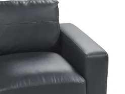 Divano 2 posti SOVIK Pelle sintetica Nero