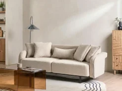 Divano 3 posti SVANEK Bouclé Beige
