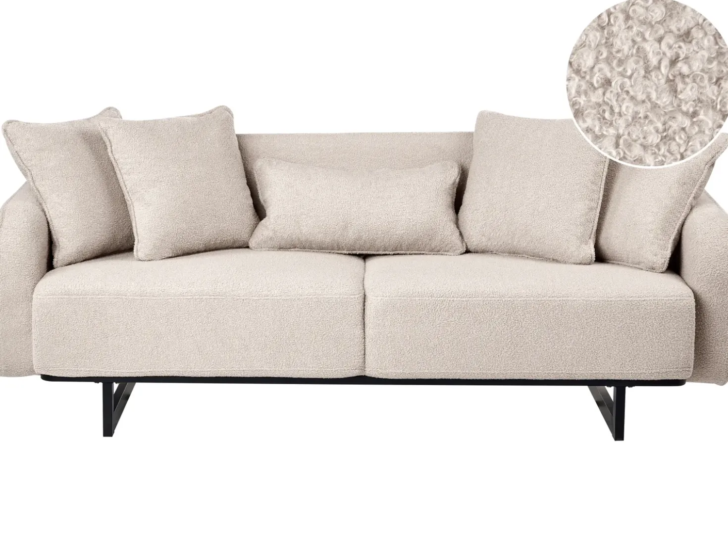 Divano 3 posti SVANEK Bouclé Beige