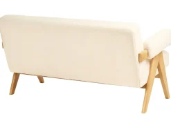 Divano 2 posti TAMRE Bouclé Bianco sporco/Marrone chiaro