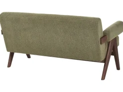 Divano 2 posti TAMRE Bouclé Verde/Marrone scuro