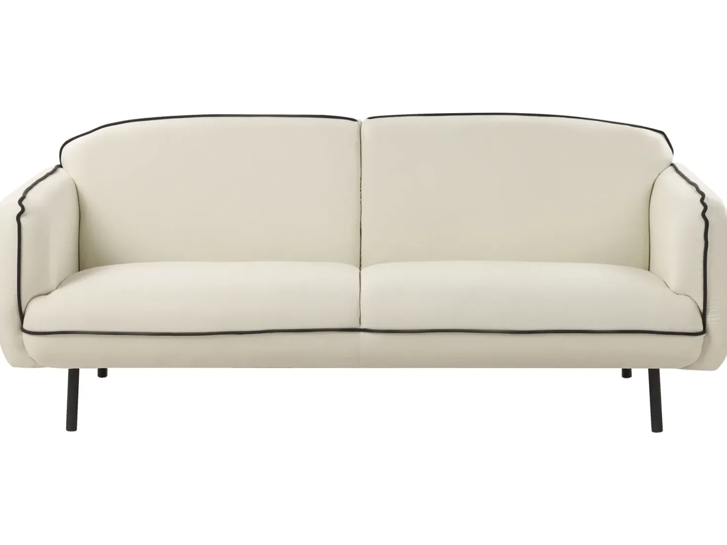 Divano 3 posti TONSBERG Tessuto Beige chiaro con ottomana