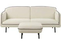 Divano 3 posti TONSBERG Tessuto Beige chiaro con ottomana
